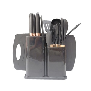Wholesale 19Pcs Food Grade Silicone Cooking Utensils Set with Wood Handles Non-Stick & Non-Slip Turner Soup Ladle Kit <b>Holder</b> - Product Image 6