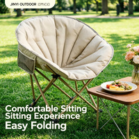 Chaise OEM Shell avec siège rembourré en coton, capacité de charge de 140 kg, cadre métallique, logo personnalisé pour le camping en plein air