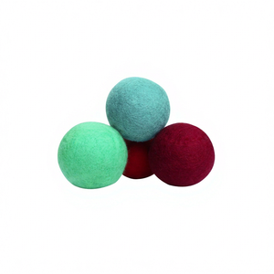 Bolas de secador de lana para lavadora de ropa, paquete de 6 bolas de colores de lana de fieltro orgánicas puras de Nueva Zelanda 100%, venta al por mayor, hechas en Nepal - Product Image 1