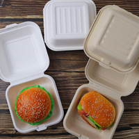 Échantillons Gratuits – Contenants Alimentaires Rectangulaires en Pulpe de Bagasse de Canne à Sucre Compostables, Vert Olive, pour Plats à Emporter, avec Fermeture Magnétique