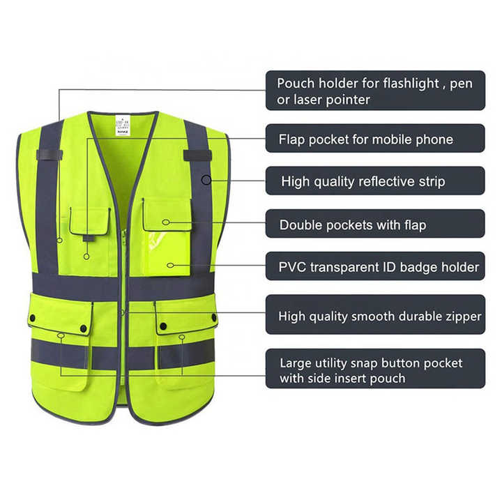 Custom Ansi High Visibility Clothing Class 3 Construction Work Safety ...