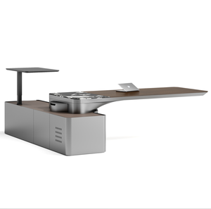 JUOU 2023 <strong>Floating</strong> Executive <strong>Desk</strong> Modern L-Shaped High-Tech Boss CEO <strong>Desk</strong> <strong>with</strong> Solid Wood New Design - Product Image 1