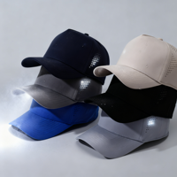 Gorra Trucker de 5 Paneles Perforada, Repelente al Agua, Corte Láser, Secado Rápido, Transpirable, Ajustable, Unisex, para Pesca de Verano