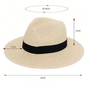 Sombrero de Paja Panamá de Ala Ancha para Hombre y Mujer, Ideal para Playa, Verano, Actividades al Aire Libre y Camping - Product Image 2