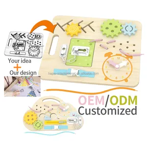 Toddler bận rộn bảng đầu học tập DIY Montessori spielzeug giáo dục gỗ hoạt động cho trò chơi Kid phụ kiện tường đồ chơi du lịch