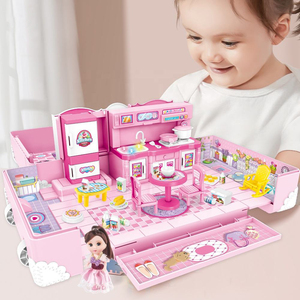 Multifunctional Deformed Luggage Suitcase Miniature Furniture <strong>Wardrobe</strong> Pretend Play <strong>Doll</strong> Toys House Princess Dress up Set Toy - Product Image 2