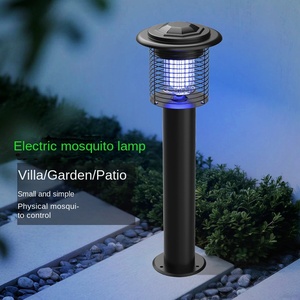 Zappers de insectos impermeables al aire libre LED lámpara de <span class=keywords><strong>mosquito</strong></span> de césped IP65 batería de luz azul de acero inoxidable incluida para moscas de jardín - Product Image 3