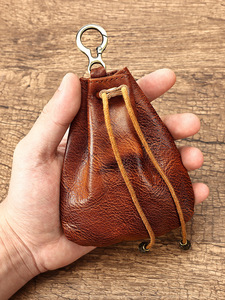 Châu Âu Mỹ Phong Cách Retro Xách Tay Đồng Xu Ví Mở Đóng Cửa Da Túi Chìa Khóa Cho Nam Giới Phụ Nữ Nhỏ Eo Thay Đổi Túi - Product Image 3