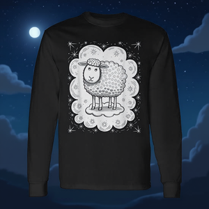 Camiseta de manga larga Whimsical Dreamy Sheep Stars Magic - Product Image 3
