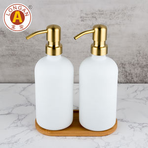 ขวดปั๊มสบู่เหลวแบบแก้วสำหรับล้างมือ ขนาด 500 มล. สีขาว พร้อมหัวปั๊มสบู่เหลวแบบแก้ว 24410 ขายส่งจากโรงงานหลงอัน - Product Image 4