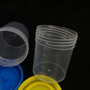 Vaso para orina Wei Hong de 60 ml, de plástico PP, con tapa de rosca a prueba de fugas, para pruebas médicas - Product Image 2