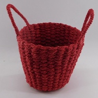 Papier tissé rond petit panier paniers de rangement pour l'organisation