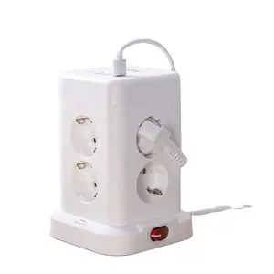 WINNING STAR European Standard ST-1008 8 Way Plugs Sockets With USB Port Extension Wire Power Strip