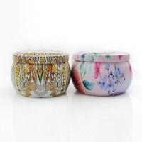Vente en gros de boîtes en étain vides multicolores de 2,5 oz, 4 oz, 8 oz avec bouchon en liège et finition brillante pour bougies, contenants, pots, voyages et usage domestique