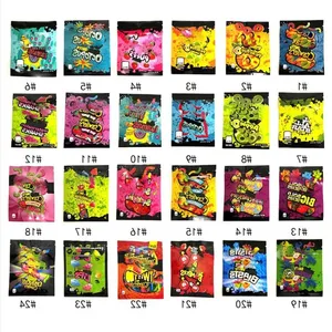 Stock important de sachets en plastique recyclé anti-odeur pour emballage alimentaire, pour gummies de 3,5g, 1000mg, 500mg, 600mg - Product Image 1