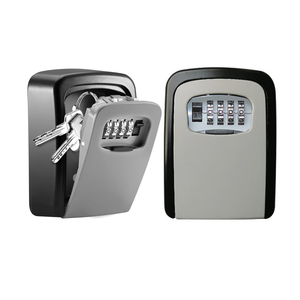 Key Lock Box Wall Mounted 4 Digit Combination Lock Box House Key Weatherproof Safe Security Key Storage Lock Box
