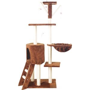 Arbre à chat d'intérieur <span class=keywords><strong>de</strong></span> luxe grande tour en bois moelleux avec griffoirs à plusieurs niveaux Matériau en sisal durable - Product Image 3
