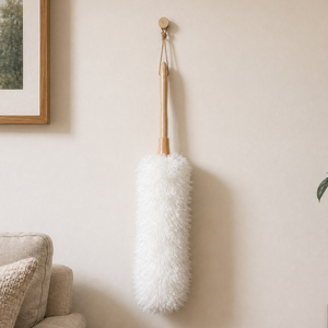Brosse à <span class=keywords><strong>poussière</strong></span> en microfibre avec manche en bambou écologique Cleanhome, douce, antistatique, lavable, pour le nettoyage de la maison, de la voiture et des meubles - Product Image 1