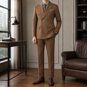 <span class=keywords><strong>Abito</strong></span> da Uomo a Righe <span class=keywords><strong>Blu</strong></span> Navy <span class=keywords><strong>Doppiopetto</strong></span> in Due Pezzi per Ufficio, Riunioni Professionali, Cerimonie di Laurea, Banchetti, Lavoro ed Eventi Sociali - Product Image 1