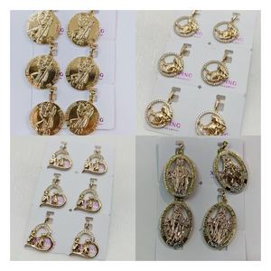 XUPING Gioielli all'ingrosso, ciondolo grande da uomo placcato oro 14K, stile Hip Hop Iced Out, personalizzato con croce di <span class=keywords><strong>Gesù</strong></span>, alla moda - Product Image 4