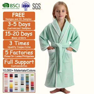 Áo Choàng Tắm 100% Cotton Siêu Mềm Áo Choàng Spa Cho Trẻ Em Áo Choàng Tắm Trẻ Em