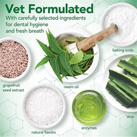 Le vétérinaire recommande le bicarbonate de soude dentifrice pour chien Gel de soins dentaires haleine fraîche élimine l'accumulation de tartre avec des enzyme d'aloe