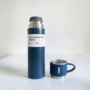 Free Shipping 17Oz Stainless Steel Vacuum <b>Flask</b> Mug Set Thermos One Water <b>Bottle</b> With Two Coffee Cup - Product Image 2