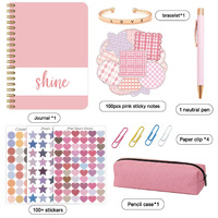 Nuevo Set de Cuaderno Kawaii para el Regreso a Clases, Kit de Diario para Scrapbooking, Caja de Regalo de Papelería Creativa