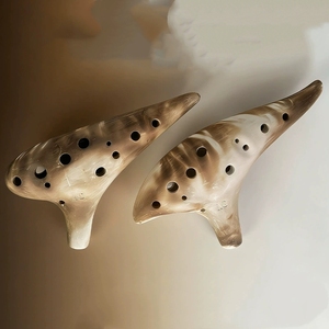 Ocarina en argile naturelle brûlée à 12 trous, instrument de musique pour débutant, vente en gros - Product Image 4