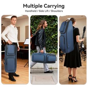 Étui de transport pour flûte et <span class=keywords><strong>clarinette</strong></span>, imperméable, léger, durable, antichoc, pour débutants, avec fermeture éclair, bandoulière réglable, extérieur - Product Image 3