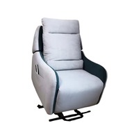 VIP-Ecksofa mit Polsterung, USB-Anschluss, elektrischer Aufstehhilfe, multifunktionaler Stoff-Relaxsessel mit Schaukelfunktion