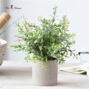 QSLH-PE063 Home Office Desk Decorazione di Bambù Artificiale <span class=keywords><strong>Pianta</strong></span> Verde Bonsai Piante Artificiali - Product Image 4