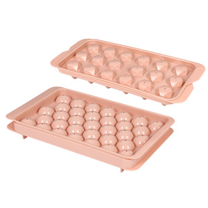 Couvercle de ménage en plastique Silicone rond bac à glaçons boîte avec couvercle boule de glace en gros - Product Image 4