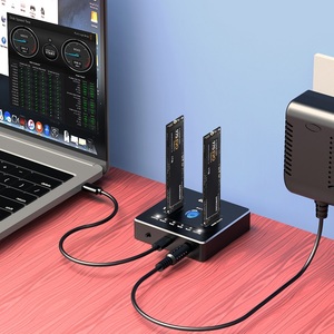 FIDECO Dual-Bay USB-C 3.1 <span class=keywords><strong>M</strong></span>.<span class=keywords><strong>2</strong></span> SSD NVMe Gen <span class=keywords><strong>2</strong></span> Dock PCIe NVMe zu USB Adapter mit Offline-Klonfunktion - Product Image 2