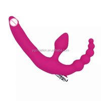 Masseur anal vibrant étanche pour adultes, balle vibrante, plug anal, trois têtes, gode, masseur sans sangle, jouets sexuels
