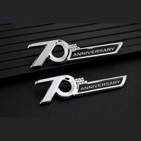 Autocollant 3D chromé ABS pour carrosserie latérale avec logo de voiture 70ème anniversaire, emblème 70ème anniversaire pour Land Cruiser