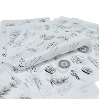 Greaseproof Reusable Wax Paper Custom Logo Restaurant Sandwich Burger Hamburger Food Wrapping Paper Wax Paper