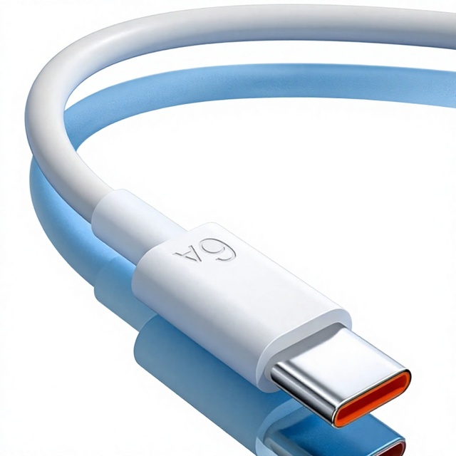 6A 1M USB Type-C Fast Charging Cable, Super Fast USB-C Phone Charger Cord, Data Sync Cable for Android Mobile Phones and Tablets