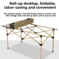 Tragbares Klappbar-Tisch-Stuhl-Set im Egg-Roll-Design aus Kohlenstoffstahl für Outdoor-Nachtmärkte, Grillpartys und Selbstfahrer-Trips