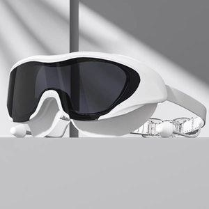 2026 <b>large</b> <b>frame</b> wide view Swimming Glasses integrated earplugs Anti-Fog Swimming Goggles For Adult - Product Image 3