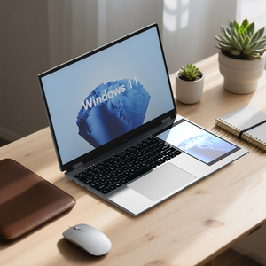 2025 máy tính xách tay mới 15.6inch + 7inch cảm ứng máy tính xách tay 16GB RAM 128GB 256GB 512GB 1TB SSD RGB Backlit Bàn phím Màn hình kép Máy Tính Giá Rẻ - Product Image 2