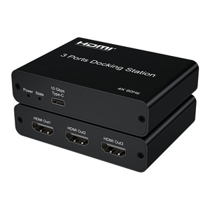 Док-станция 4K 60 Гц Type-C с выходом HDMI, <span class=keywords><strong>3</strong></span>-портовый видеоразветвитель и конвертер - Product Image 1