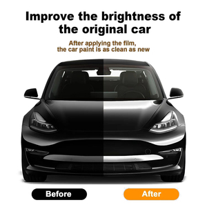 Clear Super Brightness <span class=keywords><strong>Glossier</strong></span> Super Hydrophobic Not Yellowing Car PPF Self Healing TPU Película de protección de pintura - Product Image 6