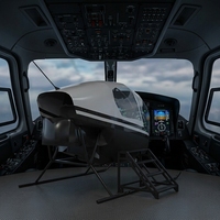Simulateur de vol d'hélicoptère professionnel Robinson R22 R44