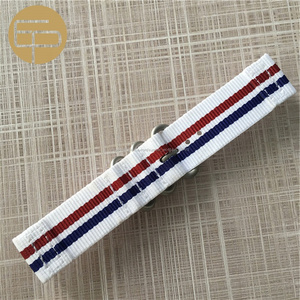 Encargo al por mayor precio bajo 16 18 20 22 24 26mm muchos colores 2 piezas Zulú de nylon de la raya reloj correa - Product Image 5