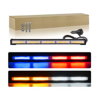 Nueva Barra de Luces LED COB de 12V, Luz Intermitente de Emergencia para Auto, Roja/Azul, IP65 Impermeable, Aleación de Aluminio, Luz Antiniebla de Advertencia