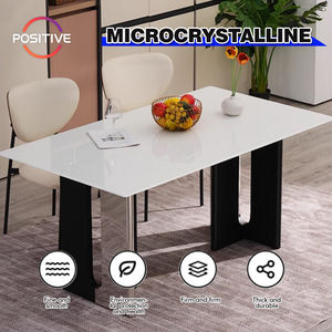 <span class=keywords><strong>Table</strong></span> à manger rétro en <span class=keywords><strong>bois</strong></span> <span class=keywords><strong>massif</strong></span> <span class=keywords><strong>noir</strong></span> Petite maison <span class=keywords><strong>Table</strong></span> à manger rectangulaire en pierre microcristalline de haute qualité OY-1906 - Product Image 2