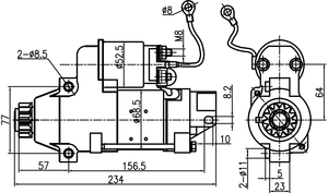 Motor de Arranque para Embarcaciones 12V/1.4KW S114-836BN/68F81800-00/18348 - Product Image 4
