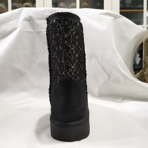 LXG, Bottes d'hiver pour femmes, tige en jacquard pailleté, Hua Singh, bottes <span class=keywords><strong>de</strong></span> neige, entièrement doublées <span class=keywords><strong>de</strong></span> laine véritable, pour temps froid, HSX011 - Product Image 6
