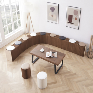 क्राफ्ट पेपर फोल्डेबल बेंच हनीमून 3/6 सीट बेंच के लिए आधुनिक वाणिज्यिक बैठने की बेंच - Product Image 2